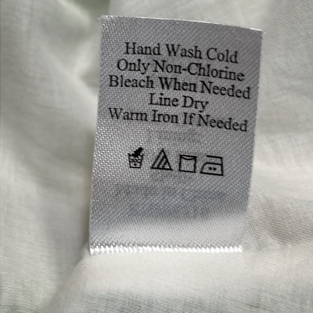 Coldwater Creek White Green Floral Print Linen Wrap Skirt Sz M NWT $80 - Picture 9 of 14